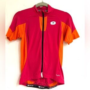 SUGOI Woman’s Small Vibrant Pink and Orange IceFil Cycling Jersey
